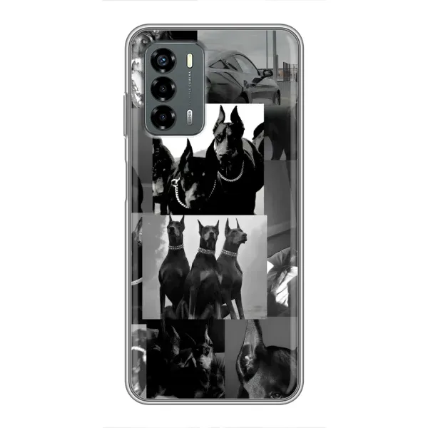 Чехол с рисунком «Коллаж Доберман» для Blade V40 Vita