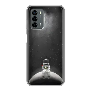 Силиконовый Чехол с принтом "Космонавты" на Blade V40 Vita (Космонавт романтик)