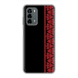 Силиконовый Чехол на Blade V40 Vita (Красная Вышиванка)