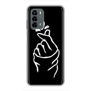 Чехлы (Знак сердечка) на Blade V40 Vita (Сердце на черном)