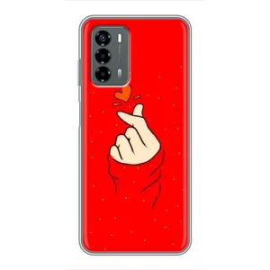Чехлы (Знак сердечка) на Blade V40 Vita (Сердце на красном)
