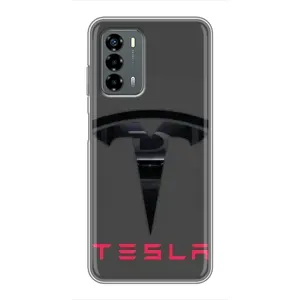 Силиконовый бампер с картинкой машины на Blade V40 Vita (Logo TESLA)