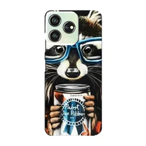 Силиконовый Чехол с Енотами на ZTE Blade V50 Design (Енот в очках)