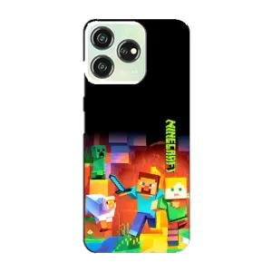 Чехлы для ZTE Blade V50 Design (Персонажи Майн Крафт) (Герой Майнкрафт)