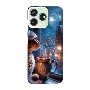Чехлы на Новый Год ZTE Blade V50 Design (Кот новогодний)