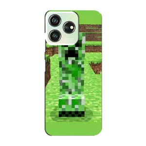 Чехлы для ZTE Blade V50 Design (Персонажи Майн Крафт) (Крипер 2)
