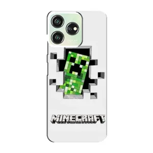 Чехлы для ZTE Blade V50 Design (Персонажи Майн Крафт) (Крипер)
