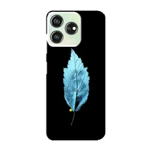 Чехол с картинками на черном фоне для ZTE Blade V50 Design (Листочек)