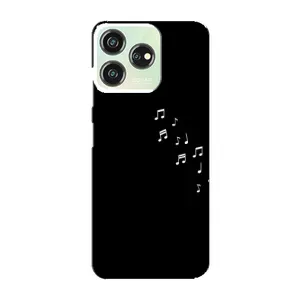 Чехол с картинками на черном фоне для ZTE Blade V50 Design (Ноты)