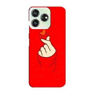 Чехлы (Знак сердечка) на ZTE Blade V50 Design (Сердце на красном)