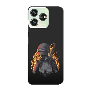 Силиконовый чехол с картинкой "Герой Pubg" на ZTE Blade V50 Design (В огне)