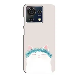 Чехол на тематику: Коты для ZTE Blade V50 Vita (Белый котик)