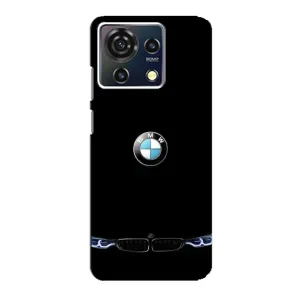 Силіконовий бампер з картинкою машини на ZTE Blade V50 Vita (Чорний BMW)