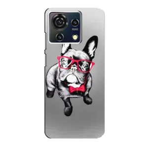 Чехол (ТПУ) Милые собачки для ZTE Blade V50 Vita (Бульдог в очках)