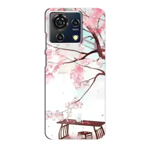 Чехол с принтом САКУРЫ на ZTE Blade V50 Vita (Чайная церемония)
