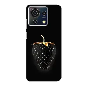 Чехол с изображением вкусной еды для ZTE Blade V50 Vita (Чёрная клубника)