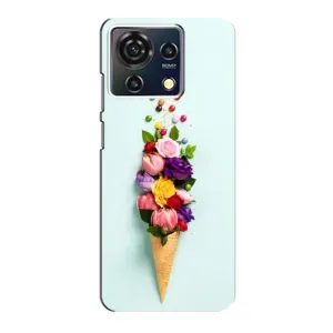 Чехлы с тематикой "ЦВЕТЫ" на ZTE Blade V50 Vita (Цветок-мороженное)