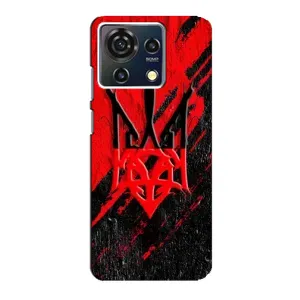 Чехлы УПА (Красно-Чёрный) на ZTE Blade V50 Vita (Герб в цвете УПА)