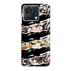 Силиконовые чехлы с глазами Anime для ЗТЕ Блейд В50 Вита (Глаза на чорном)