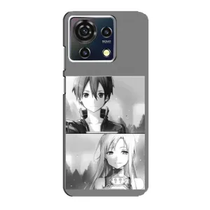 Чехол с персонажами АНИМЕ на ZTE Blade V50 Vita (Кирито-Асуна)