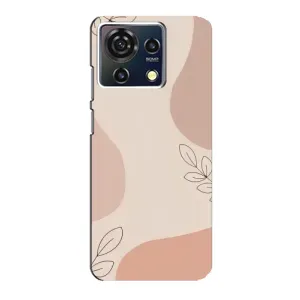 Чехол цветочный дизайн для ZTE Blade V50 Vita (Коричневый фон)