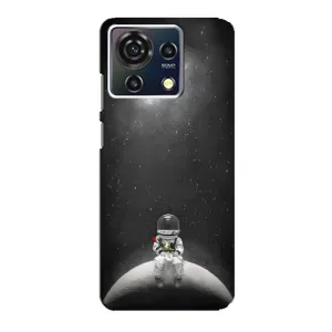 Силиконовый Чехол с принтом "Космонавты" на ZTE Blade V50 Vita (Космонавт романтик)