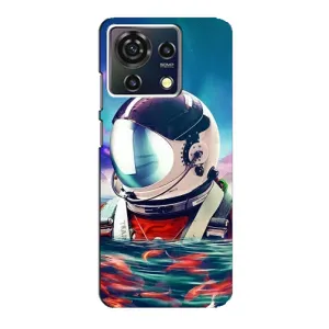 Силиконовый Чехол с принтом "Космонавты" на ZTE Blade V50 Vita (Космонавт в воде)