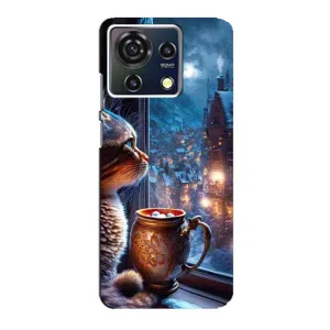 Чехлы на Новый Год ZTE Blade V50 Vita (Кот новогодний)
