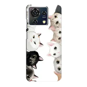 Силиконовый чехол с котиком для ZTE Blade V50 Vita (Коты)