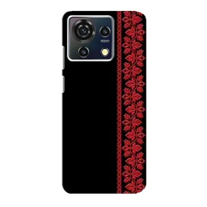 Силиконовый Чехол на ZTE Blade V50 Vita (Красная Вышиванка)