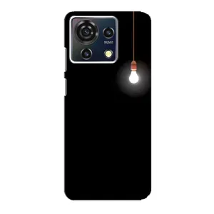 Чехол с картинками на черном фоне для ZTE Blade V50 Vita (Лампочка)