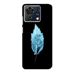 Чехол с картинками на черном фоне для ZTE Blade V50 Vita (Листочек)