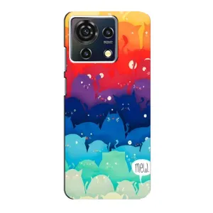 Силиконовый чехол с котиком для ZTE Blade V50 Vita (Mew)