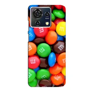 Чехол с изображением вкусной еды для ZTE Blade V50 Vita (Разноцветные M&M'S)