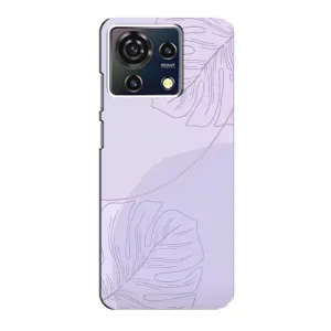 Чехол цветочный дизайн для ZTE Blade V50 Vita (Монстера фиолетовая)