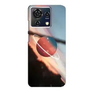 Чехол (ТПУ) с планетами на ZTE Blade V50 Vita (Сатурн)