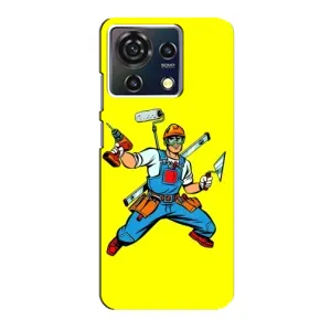 Силиконовый бампер (Работники) на ZTE Blade V50 Vita (Строитель)