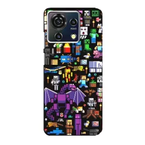 Чехол майнкрафт для ZTE Blade V50 Vita (Все персонажи)