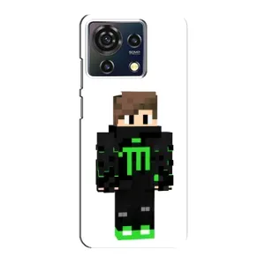 Чехлы для ZTE Blade V50 Vita (Персонажи Майн Крафт) (Зеленый мальчик)