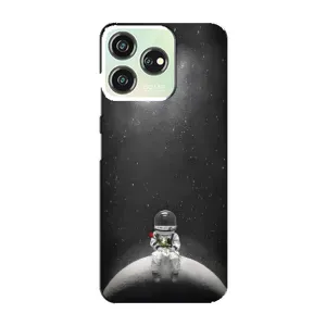 Силиконовый Чехол с принтом "Космонавты" на ZTE Blade V50 (Космонавт романтик)