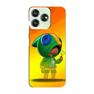 Чехол Бравл Старс для ZTE Blade V50 (LEON в кофте)