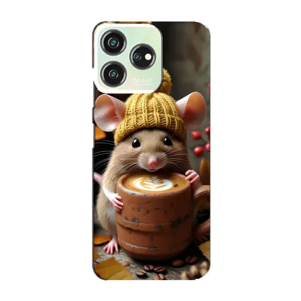Чехол с рисунком «Мышка с кофе» для ZTE Blade V50 Чехол с рисунком «Мышка с кофе» для ZTE Blade V50
