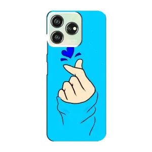 Чехлы (Знак сердечка) на ZTE Blade V50 (Сердце на синем)