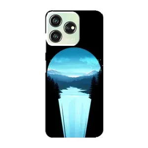 Летний Чехол на ZTE Blade V50 (Синий Водопад)