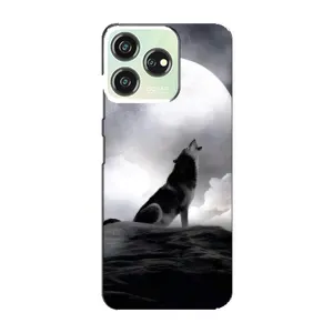 Чехол с Волком на ZTE Blade V50 (Волк и луна)