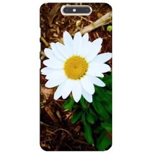 Чехол с ромашками на ZTE Blade V8 (Белая ромашка)