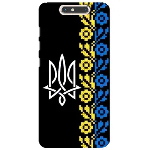Силиконовый Чехол на ZTE Blade V8 (Герб и вышыванка)