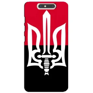 Чехлы УПА (Красно-Чёрный) на ZTE Blade V8 (Герб Украины)
