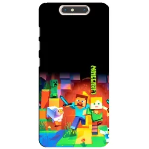 Чехлы для ZTE Blade V8 (Персонажи Майн Крафт) (Герой Майнкрафт)