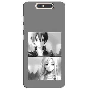 Чехол с персонажами АНИМЕ на ZTE Blade V8 (Кирито-Асуна)
